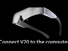 0.49 ইঞ্চি 1080P এআর স্মার্ট চশমা 2000 নিট HDMI ইন্টারফেসের সাথে