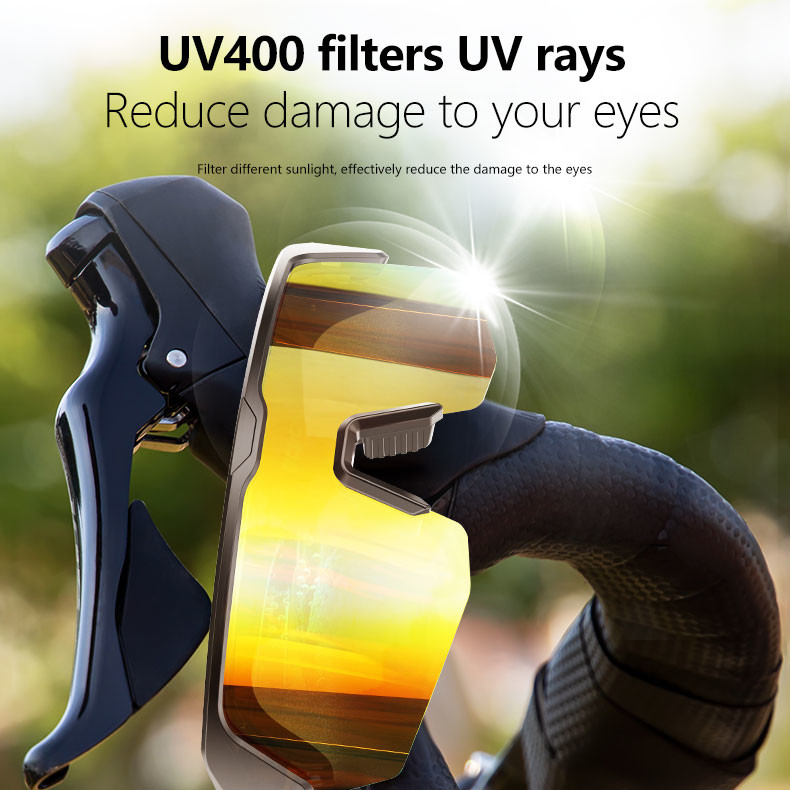 UV 400 স্পোর্টস ব্লুটুথ রাইডিং চশমা ব্লুটুথ 5.3 ব্যাটারি 50 ঘন্টা সাইকেল চালানো