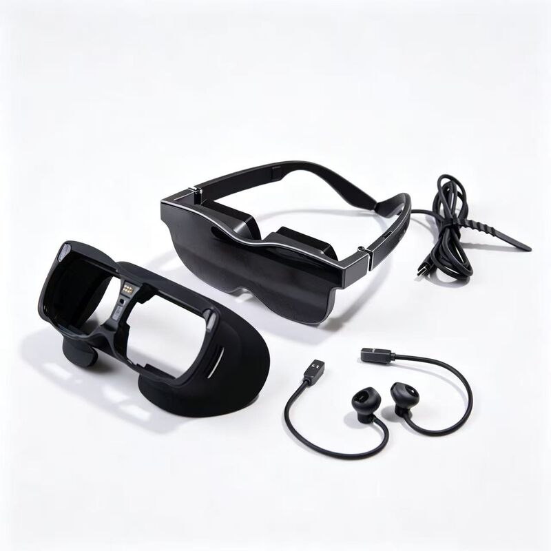 70° FOV 1080P রেজোলিউশন VR স্মার্ট চশমা ডায়োপ্টার অ্যাডজাস্টমেন্ট এবং USB-C সংযোগ সহ